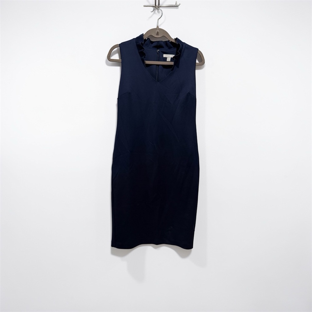 New York & Company Dark Blue Sleeveless Midi Dress